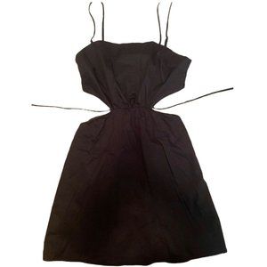 Cotton Candy LA Black Mini Dress with Cinch Waist, Size SMALL
